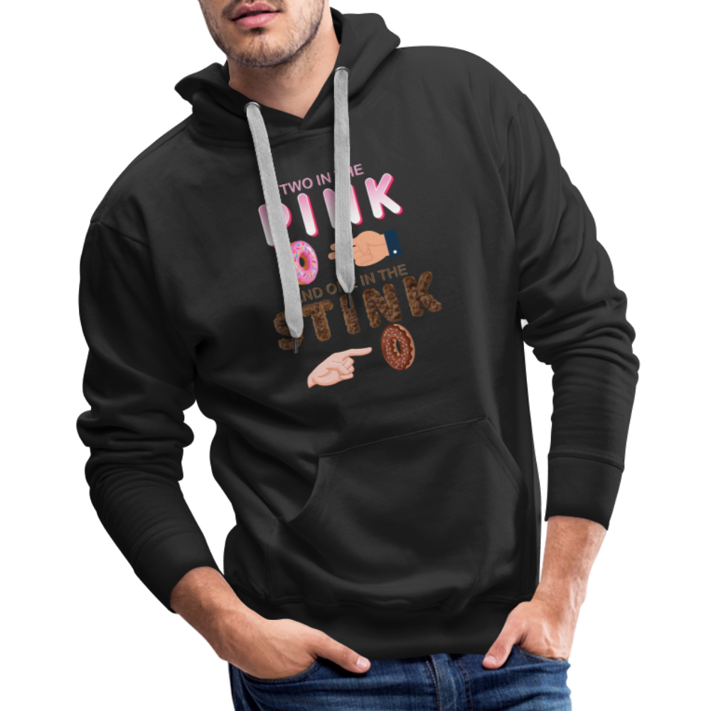 Adult Humor Shirt, The Shocker Symbol Hoodie, Inappropriate adult sexual humor, 2 in the pink, 1 in the stink, butt play anal joke, Two, One - black
