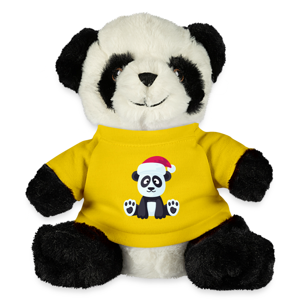 Christmas Panda Bear, Merry Christmas Panda, Happy New Year, Xmas Panda Bear, Xmas Panda, Nye Panda Bear, Christmas Gift, Xmas Gift Idea - yellow