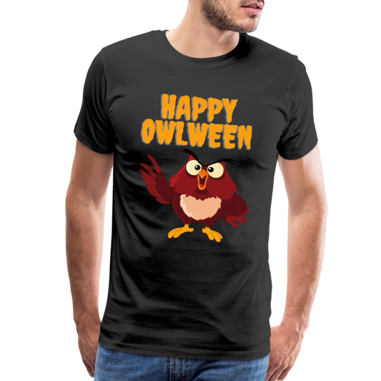 Happy Owlween, Happy Halloween, Monster, Trick Or Treat, Halloween, Spooky, Scary, Skull, halloween sweater, owl house, Men's Premium T-Shirt - black