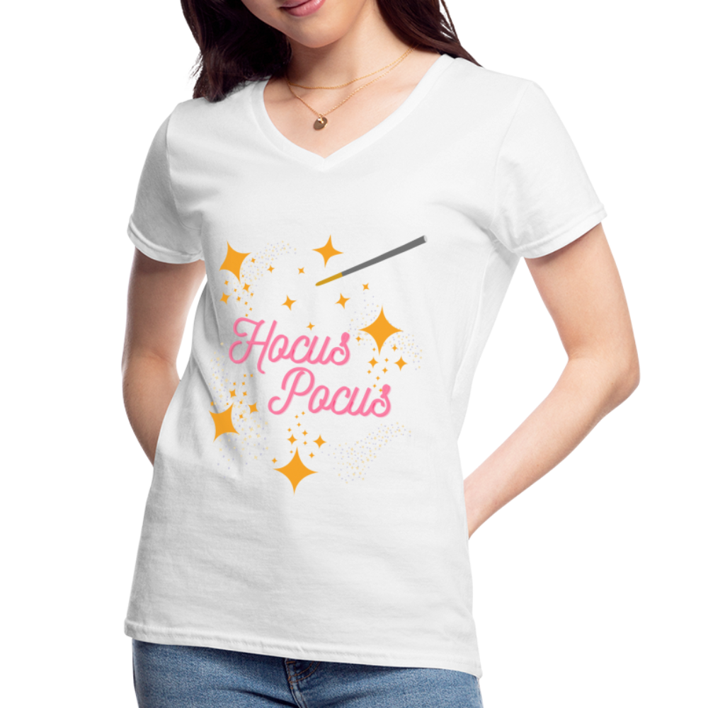 Hocus Pocus, Halloween, Witches, Witch, Sanderson sisters, Movies, Spell, Winifred, Winifred Sanderson, Fall, Funny, i put a spell on you, Mary Sanderson, movie, October, Women's V-Neck T-Shirt. - white