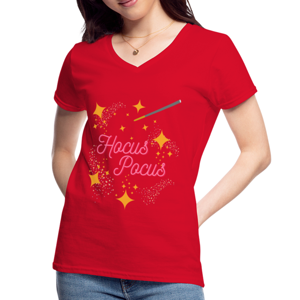 Hocus Pocus, Halloween, Witches, Witch, Sanderson sisters, Movies, Spell, Winifred, Winifred Sanderson, Fall, Funny, i put a spell on you, Mary Sanderson, movie, October, Women's V-Neck T-Shirt. - red