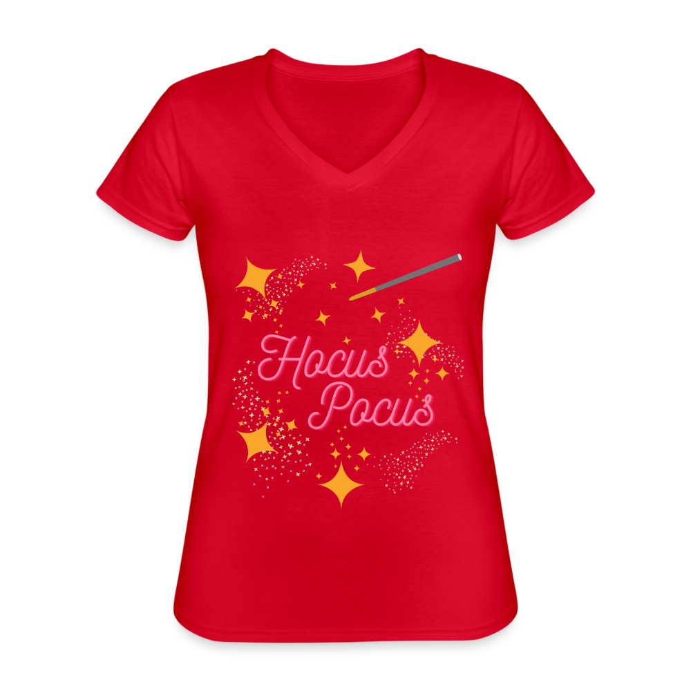 Hocus Pocus, Halloween, Witches, Witch, Sanderson sisters, Movies, Spell, Winifred, Winifred Sanderson, Fall, Funny, i put a spell on you, Mary Sanderson, movie, October, Women's V-Neck T-Shirt. - red