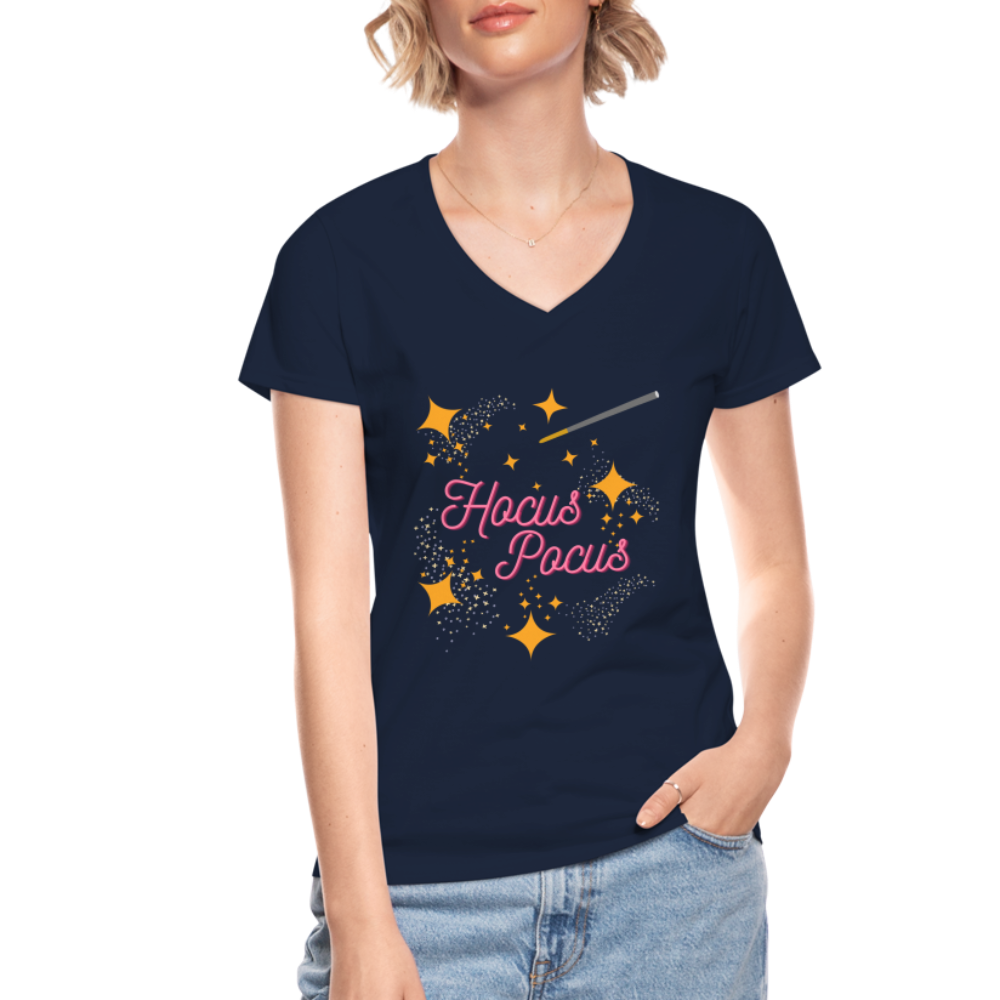 Hocus Pocus, Halloween, Witches, Witch, Sanderson sisters, Movies, Spell, Winifred, Winifred Sanderson, Fall, Funny, i put a spell on you, Mary Sanderson, movie, October, Women's V-Neck T-Shirt. - navy