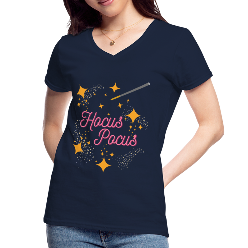 Hocus Pocus, Halloween, Witches, Witch, Sanderson sisters, Movies, Spell, Winifred, Winifred Sanderson, Fall, Funny, i put a spell on you, Mary Sanderson, movie, October, Women's V-Neck T-Shirt. - navy