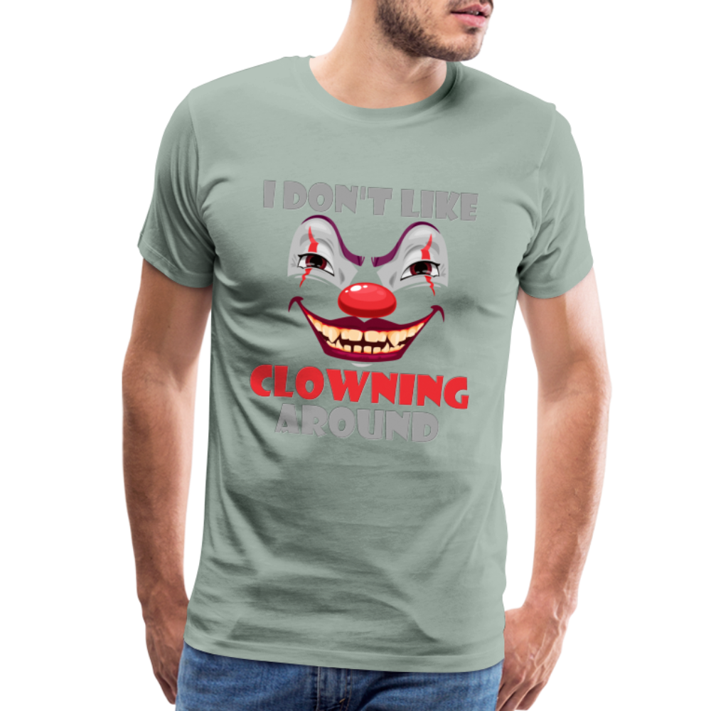 Art The Clown, Scary, Spooky, I Don't Like Clowning Around, Halloween Horror, Massacre, Clown, Party, Balloons - steel green