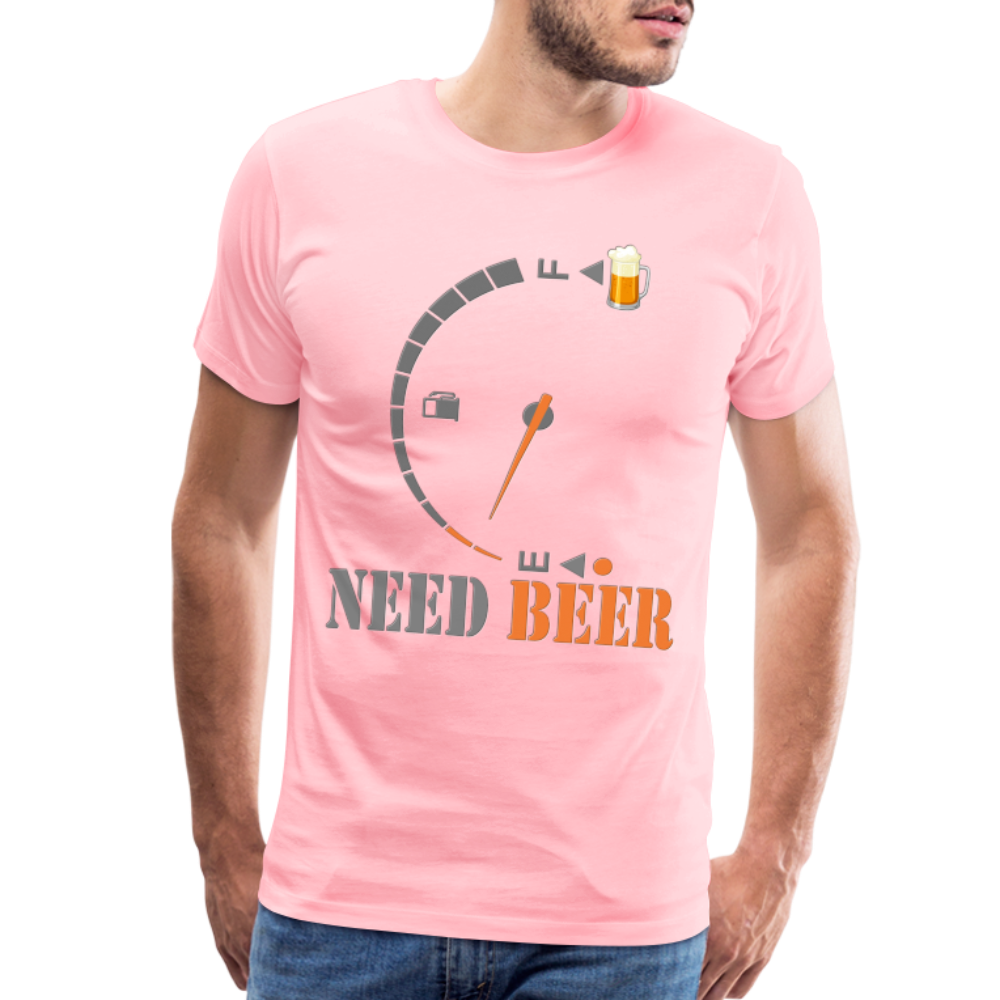 I Need Beer Shirt, Fuel Gauge Shirt, Beer Froth, Funny Beer Lovers, Beer Lovers Shirt, I Need Beer, Funny Drinking Shirt, Beer Humor Shirt - pink