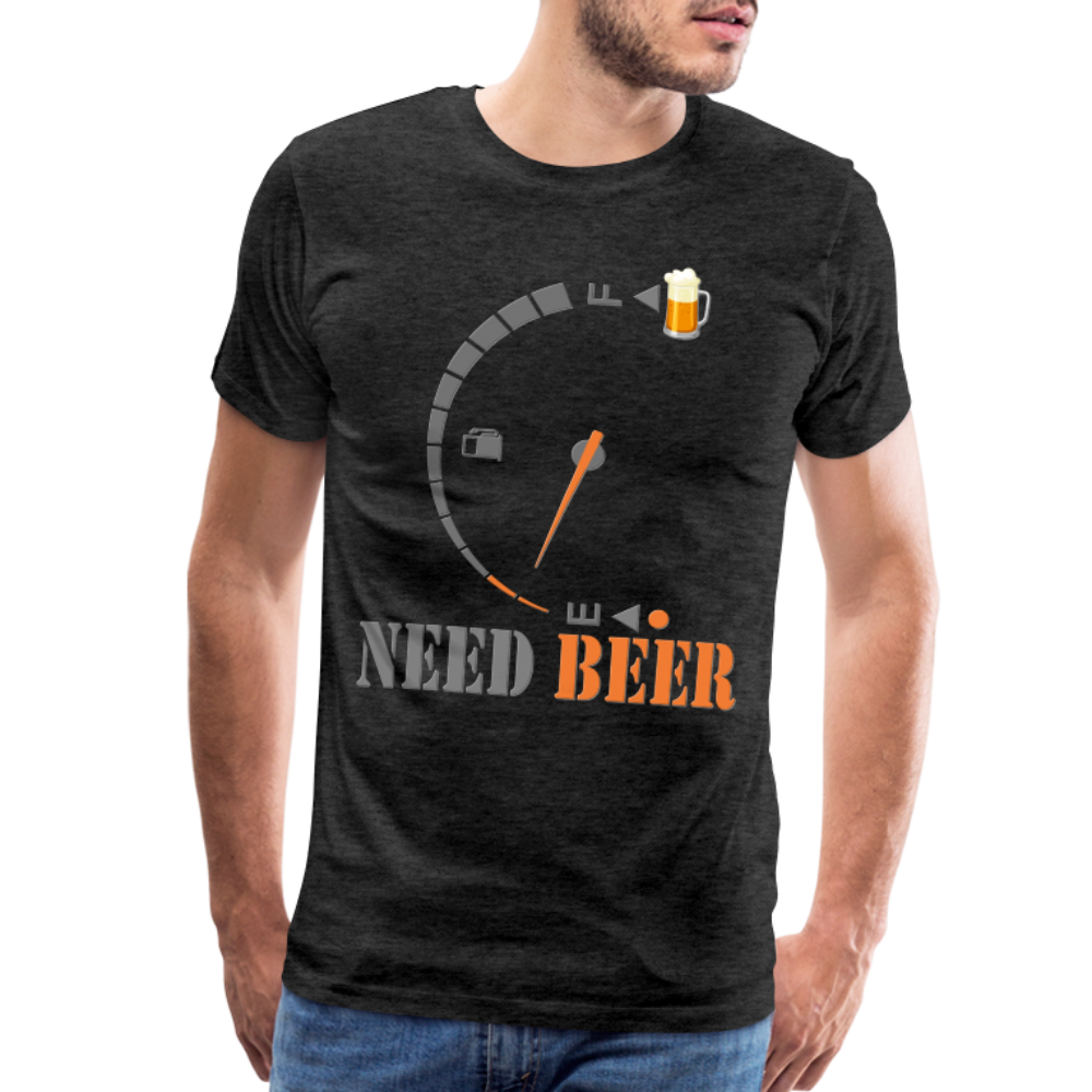 I Need Beer Shirt, Fuel Gauge Shirt, Beer Froth, Funny Beer Lovers, Beer Lovers Shirt, I Need Beer, Funny Drinking Shirt, Beer Humor Shirt - charcoal grey