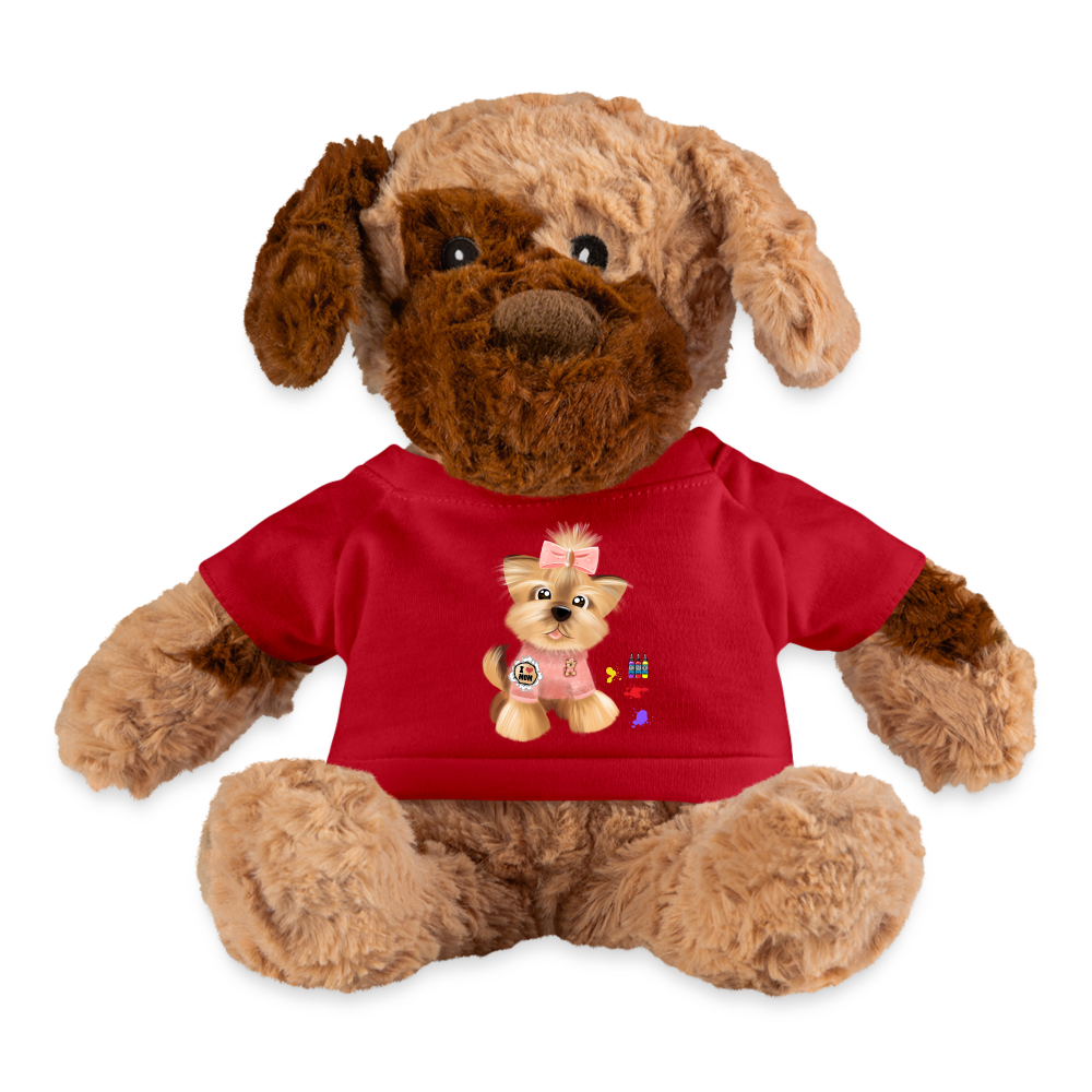 Dog Lover Plushy, Dog Mama Plushy, I Love Mom Dog Plushy, Funny Dog Lover Plushy, Plushy Dog With Shirt, Dog Dad Plushy, Dog Mom Plushy, Gift For Her, - red