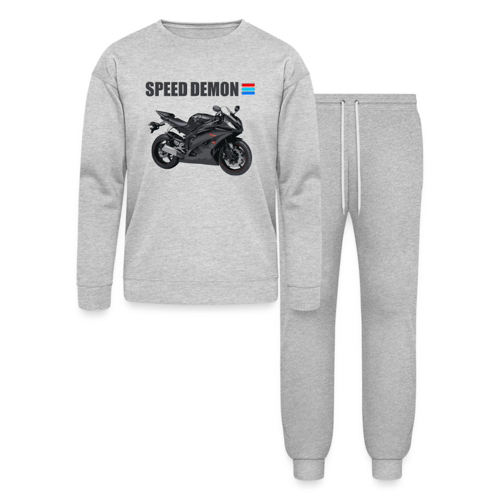Motorcycle Shirt, Biker Shirt, Motorcycle Gift, Speed Demon Shirt, Motorcycle Tshirt, Motorcycle T Shirt, Racing Shirt, Sports Bike Shirt, Lounge Wear Set by Bella + Canvas - heather gray