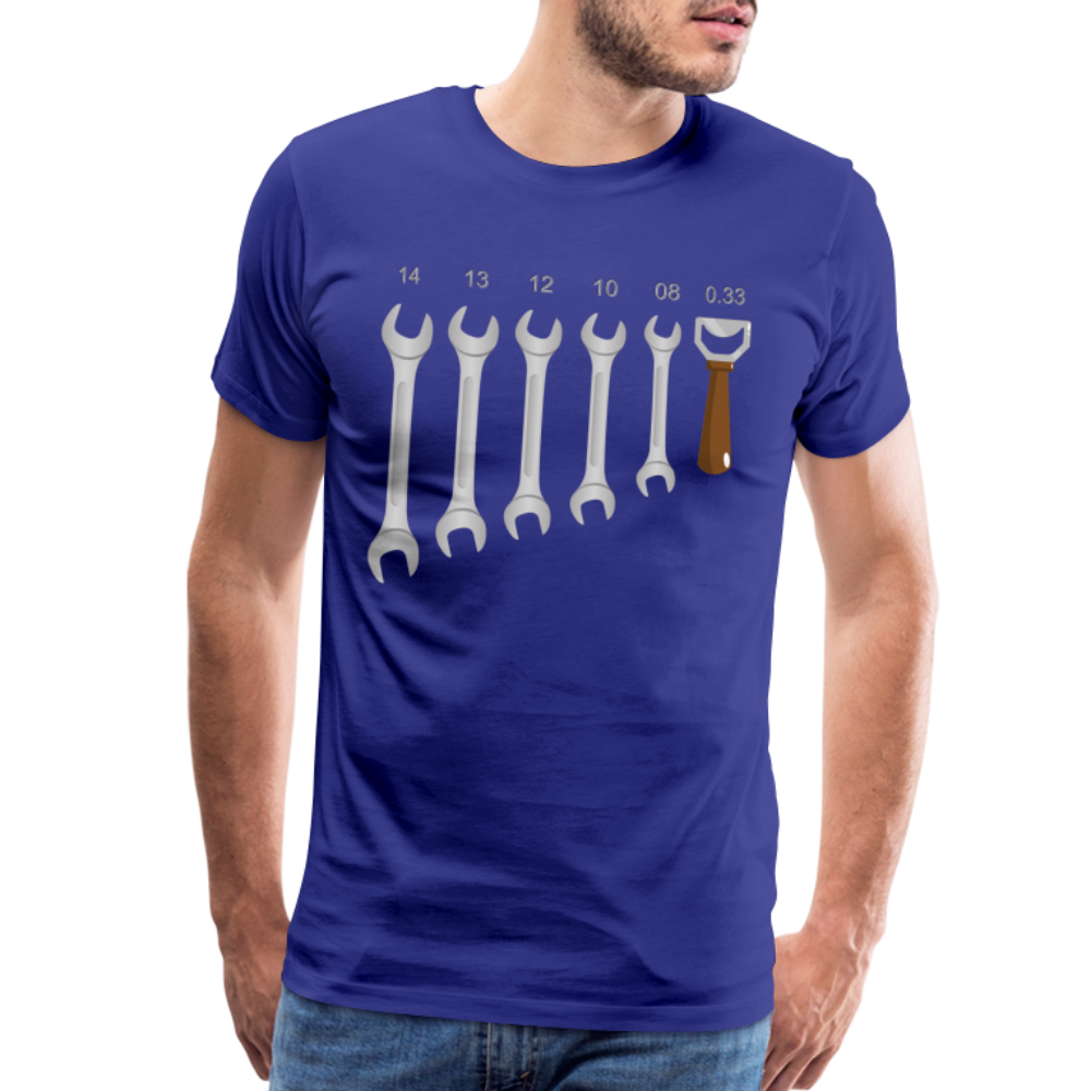 Wrench Bottle Opener Shirt, Funny Mechanic Shirt, Tools Car Fix Shirt, Engineer Gift Shirt, For Him Her T-shirt - royal blue