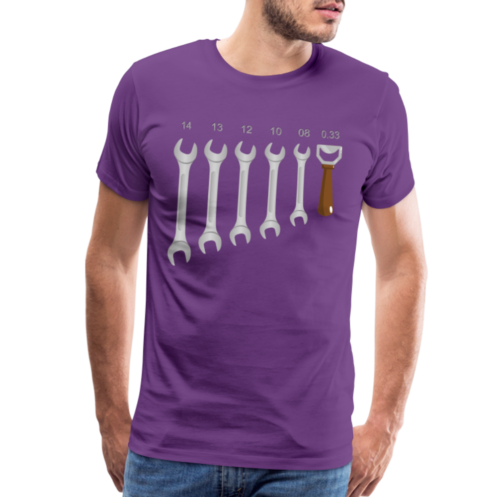 Wrench Bottle Opener Shirt, Funny Mechanic Shirt, Tools Car Fix Shirt, Engineer Gift Shirt, For Him Her T-shirt - purple
