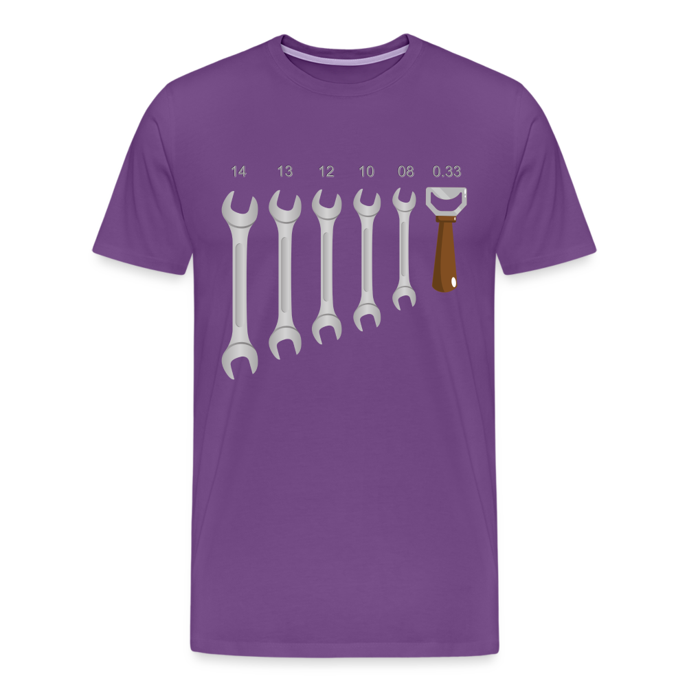 Wrench Bottle Opener Shirt, Funny Mechanic Shirt, Tools Car Fix Shirt, Engineer Gift Shirt, For Him Her T-shirt - purple