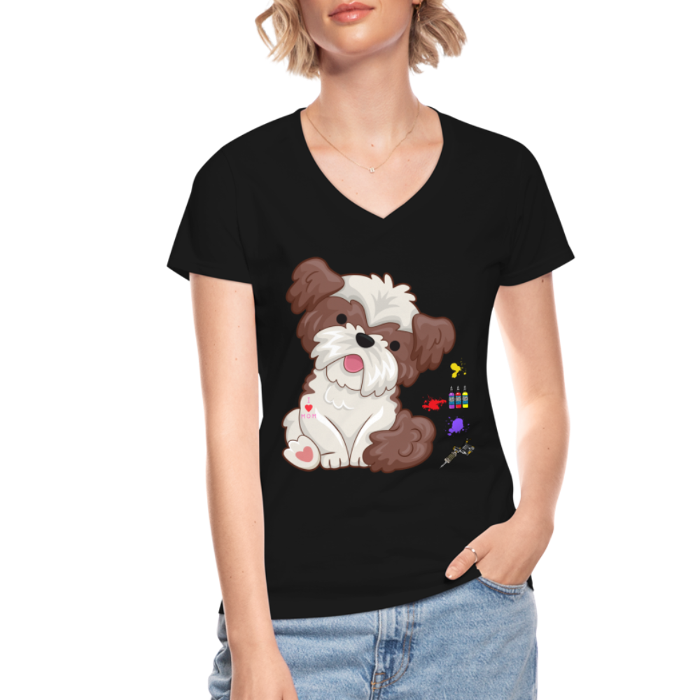 Dog Mama Shirt, Dog Lover Shirt, Cute Dog Shirt, Tattoo Dog Shirt, Funny Dog Shirt, Pet Lover Shirt, Dog Mom Shirt, Gift For Her - black
