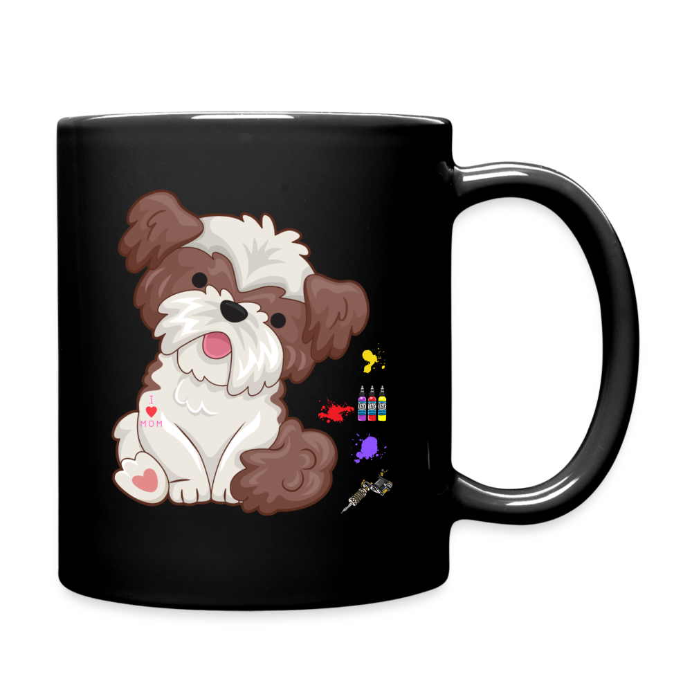 Dog Mama Mug, Dog Lover Mug, I Love Mom Mug, Cute Dog Mug, Tattoo Dog Mug, Funny Dog Mug, Pet Lover Mug, Dog Mom Mug, Gift For Her - black