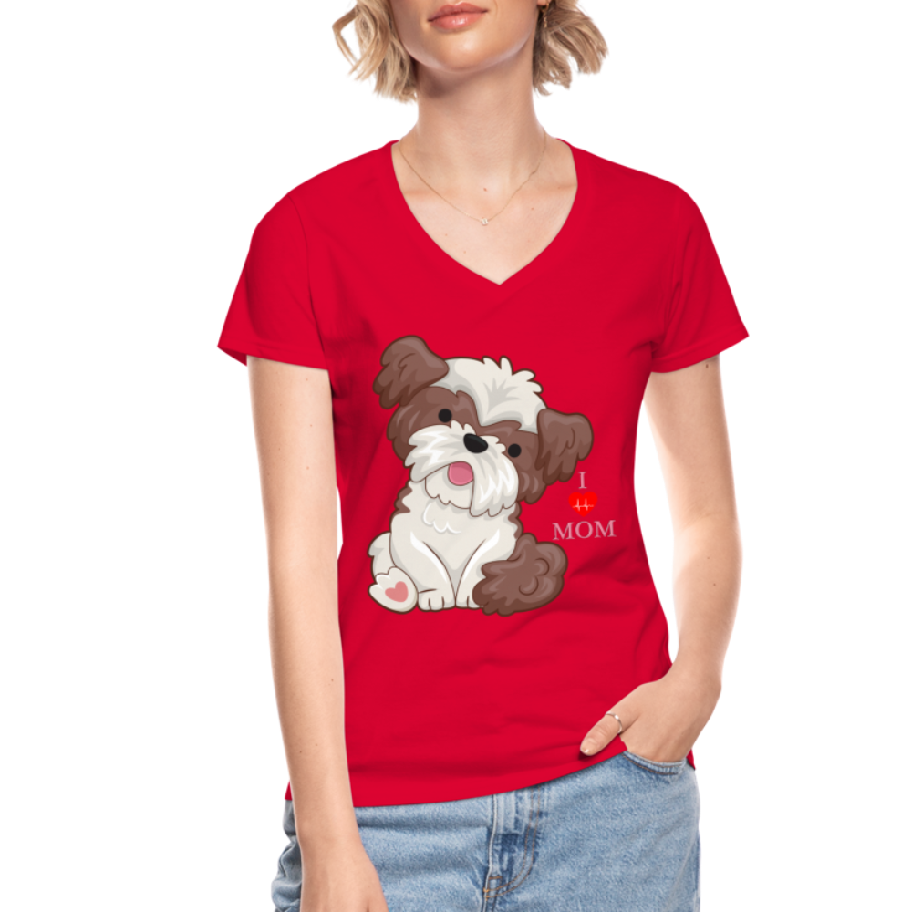 I Love Mom, Dog Mama Shirt, Dog Lover Shirt, Cute Dog Shirt, Funny Dog Shirt, Pet Lover Shirt, Dog Mom Shirt, Gift For Her - red