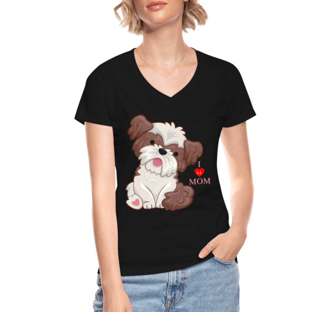 I Love Mom, Dog Mama Shirt, Dog Lover Shirt, Cute Dog Shirt, Funny Dog Shirt, Pet Lover Shirt, Dog Mom Shirt, Gift For Her - black
