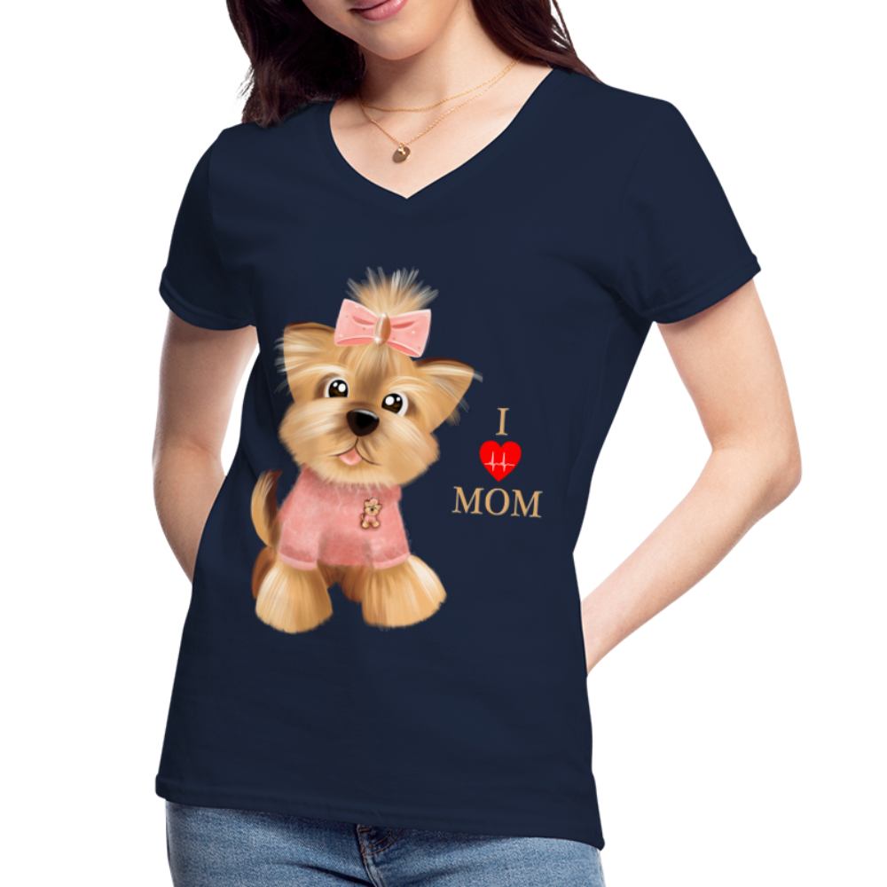 I Love Mom Shirt, Dog Lover Shirt, Dog Mama Shirt, Cute Dog Shirt, Tattoo Dog Shirt, Funny Dog Shirt, Pet Lover Shirt, Dog Mom Shirt, Gift For Her - navy