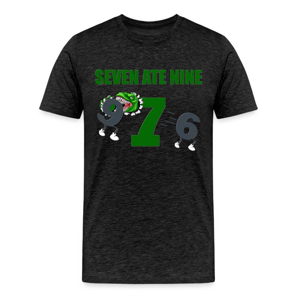 Seven Ate Nine, Funny Math Shirt, Seven Eight Nine, 7 ate 9, 7 8 9, Math, Mathematics, Science, Funny Geeks Shirt, Math Teacher Shirt - charcoal grey