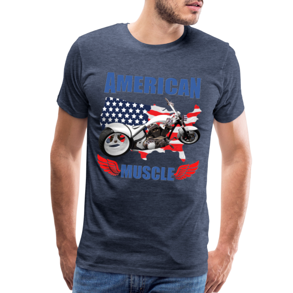 American Muscle Shirt, Motorcycle Shirt, Biker Shirt, Motorcycle Gift, Motorcycle Tshirt, Motorcycle Shirts, Motorcycle T Shirt, Biker Shirts - heather blue