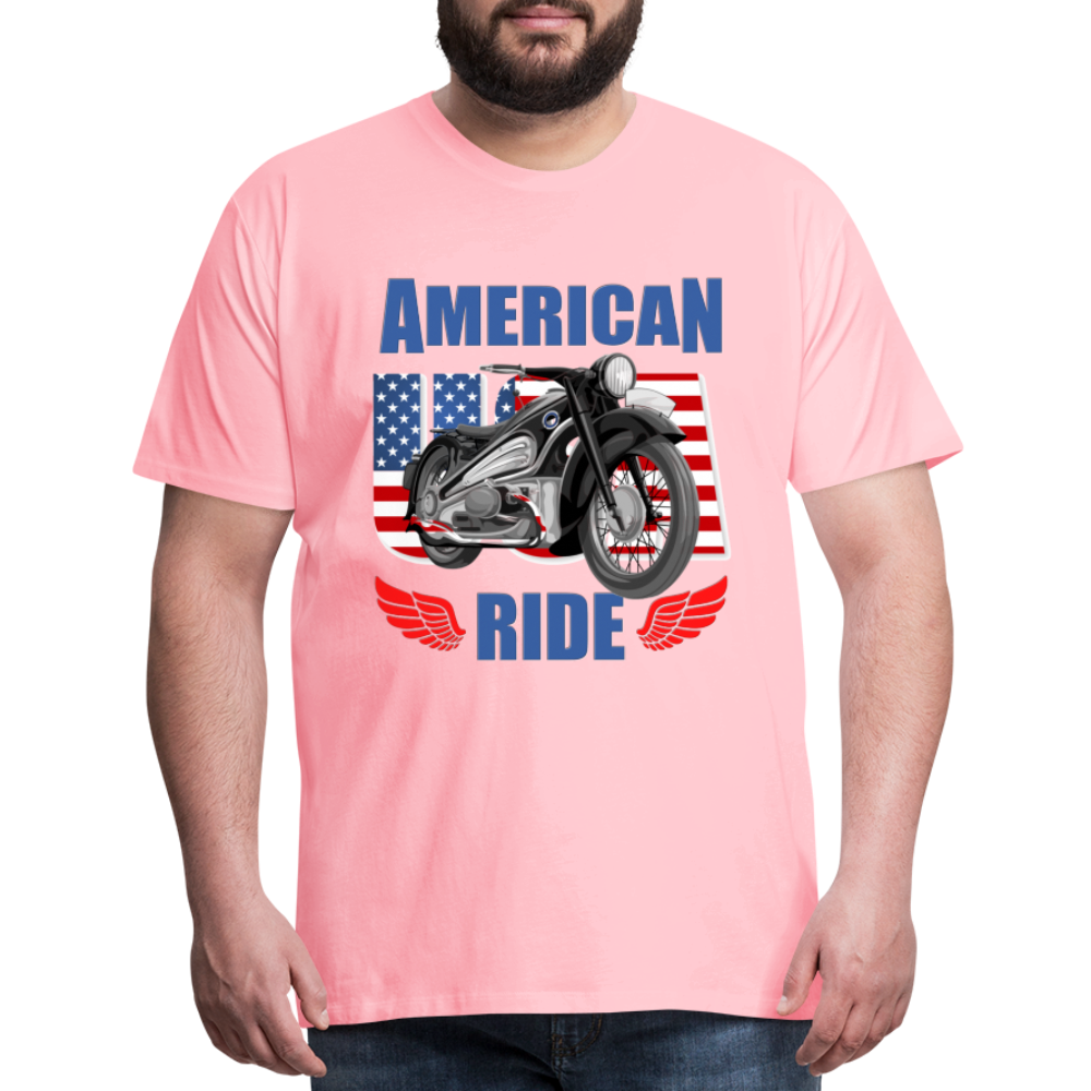 American Ride Shirt, Motorcycle Shirt, Biker Shirt, Motorcycle Gift, Motorcycle Tshirt, Motorcycle Shirts, Motorcycle T Shirt, Biker Shirts - pink