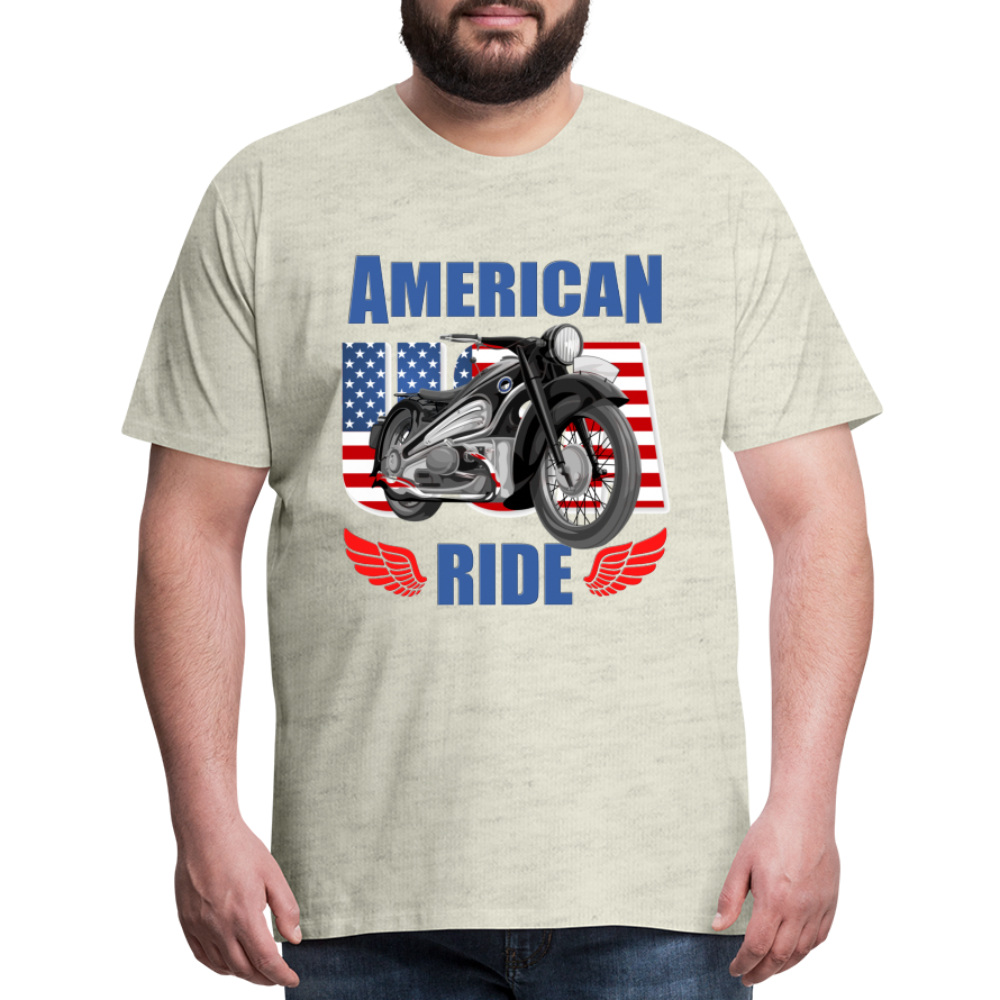 American Ride Shirt, Motorcycle Shirt, Biker Shirt, Motorcycle Gift, Motorcycle Tshirt, Motorcycle Shirts, Motorcycle T Shirt, Biker Shirts - heather oatmeal