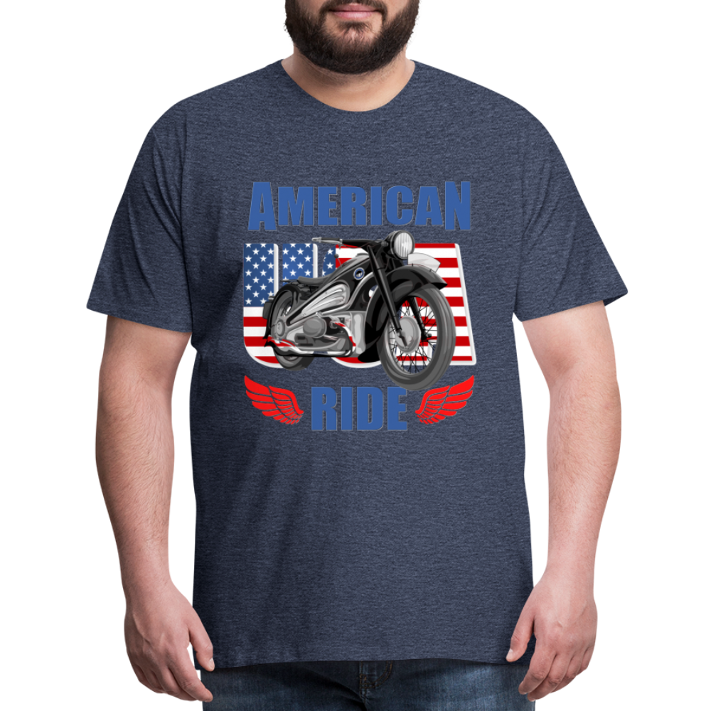 American Ride Shirt, Motorcycle Shirt, Biker Shirt, Motorcycle Gift, Motorcycle Tshirt, Motorcycle Shirts, Motorcycle T Shirt, Biker Shirts - heather blue