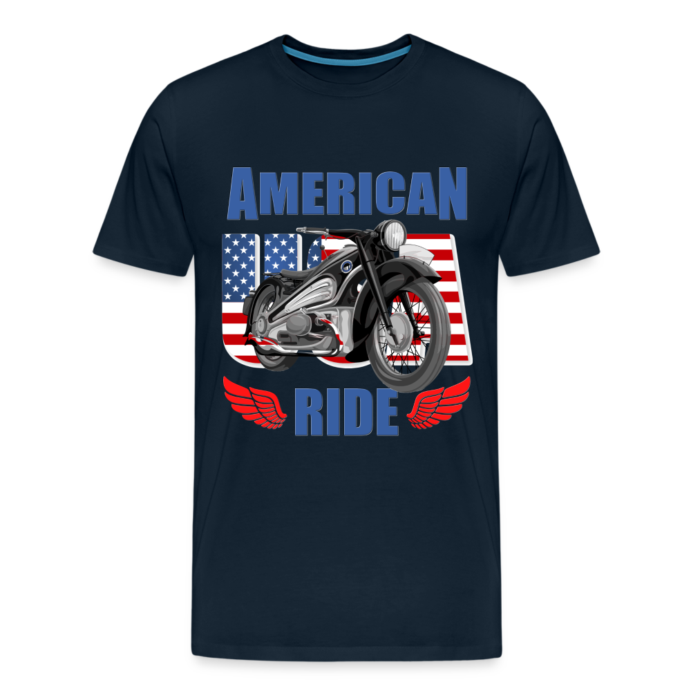 American Ride Shirt, Motorcycle Shirt, Biker Shirt, Motorcycle Gift, Motorcycle Tshirt, Motorcycle Shirts, Motorcycle T Shirt, Biker Shirts - deep navy