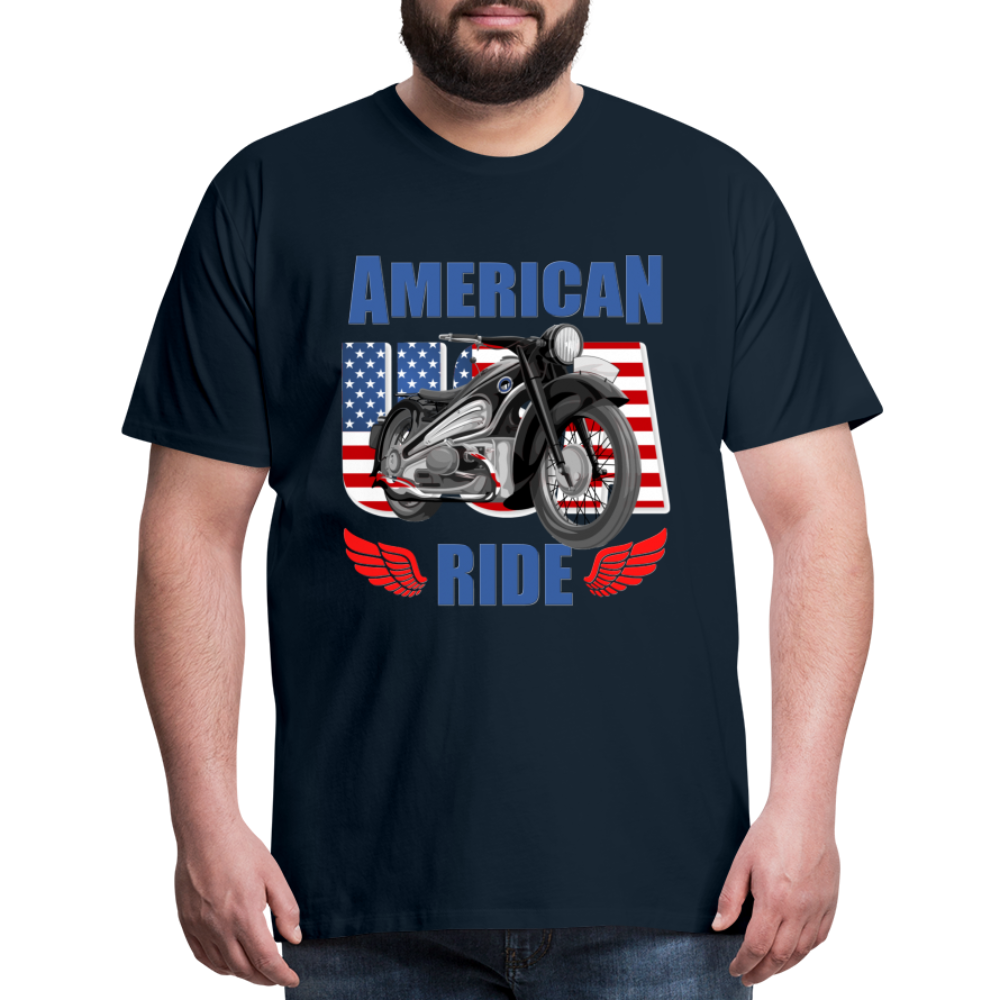 American Ride Shirt, Motorcycle Shirt, Biker Shirt, Motorcycle Gift, Motorcycle Tshirt, Motorcycle Shirts, Motorcycle T Shirt, Biker Shirts - deep navy
