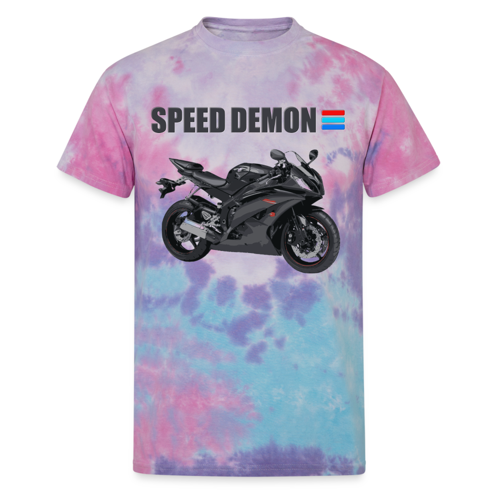 Motorcycle Gift, Motorcycle Shirt, Biker Shirt, Speed Demon Shirt, Motorcycle Tshirt, Motorcycle T Shirt, Racing Shirt, Sports Bike Shirt, Unisex Tie Dye T-Shirt - cotton candy