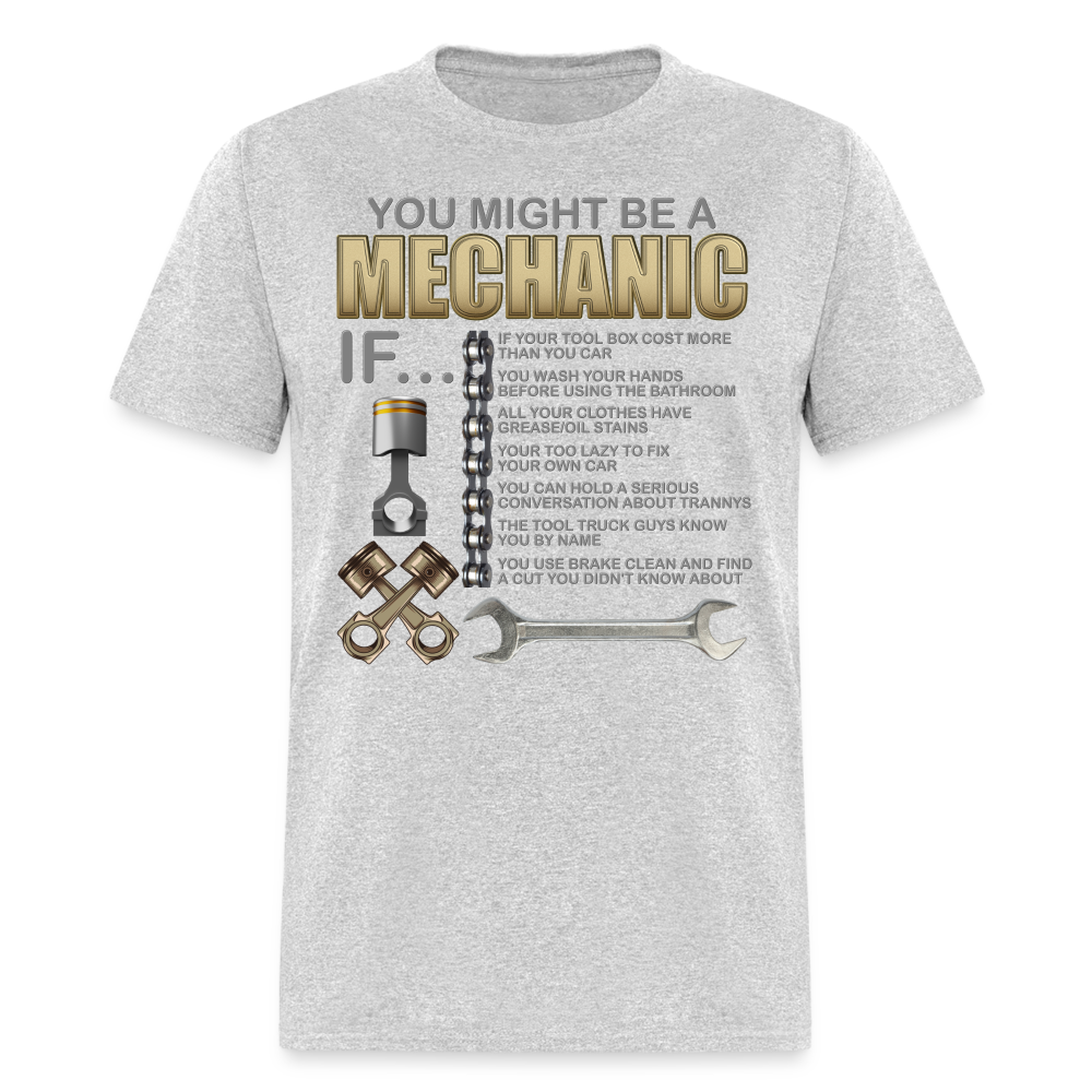 Mechanic Gift, Mechanic Shirt, You Might Be A Mechanic, Diesel Mechanic, Gift For Mechanic, Car Mechanic, Car Guy Shirt, Funny Dad Shirt - heather gray