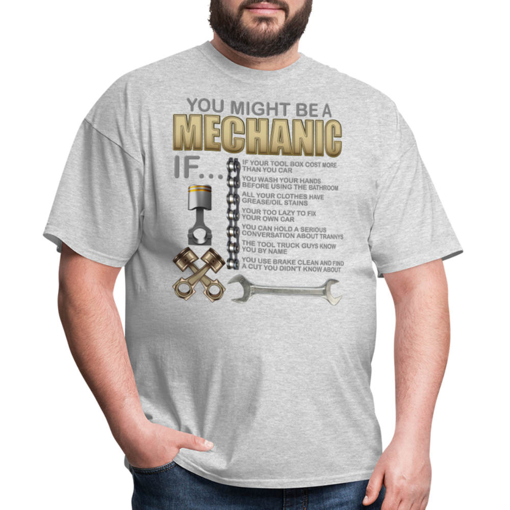 Mechanic Gift, Mechanic Shirt, You Might Be A Mechanic, Diesel Mechanic, Gift For Mechanic, Car Mechanic, Car Guy Shirt, Funny Dad Shirt - heather gray
