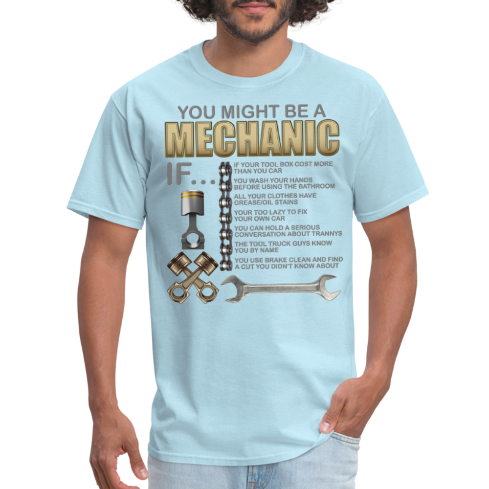 Mechanic Gift, Mechanic Shirt, You Might Be A Mechanic, Diesel Mechanic, Gift For Mechanic, Car Mechanic, Car Guy Shirt, Funny Dad Shirt - powder blue