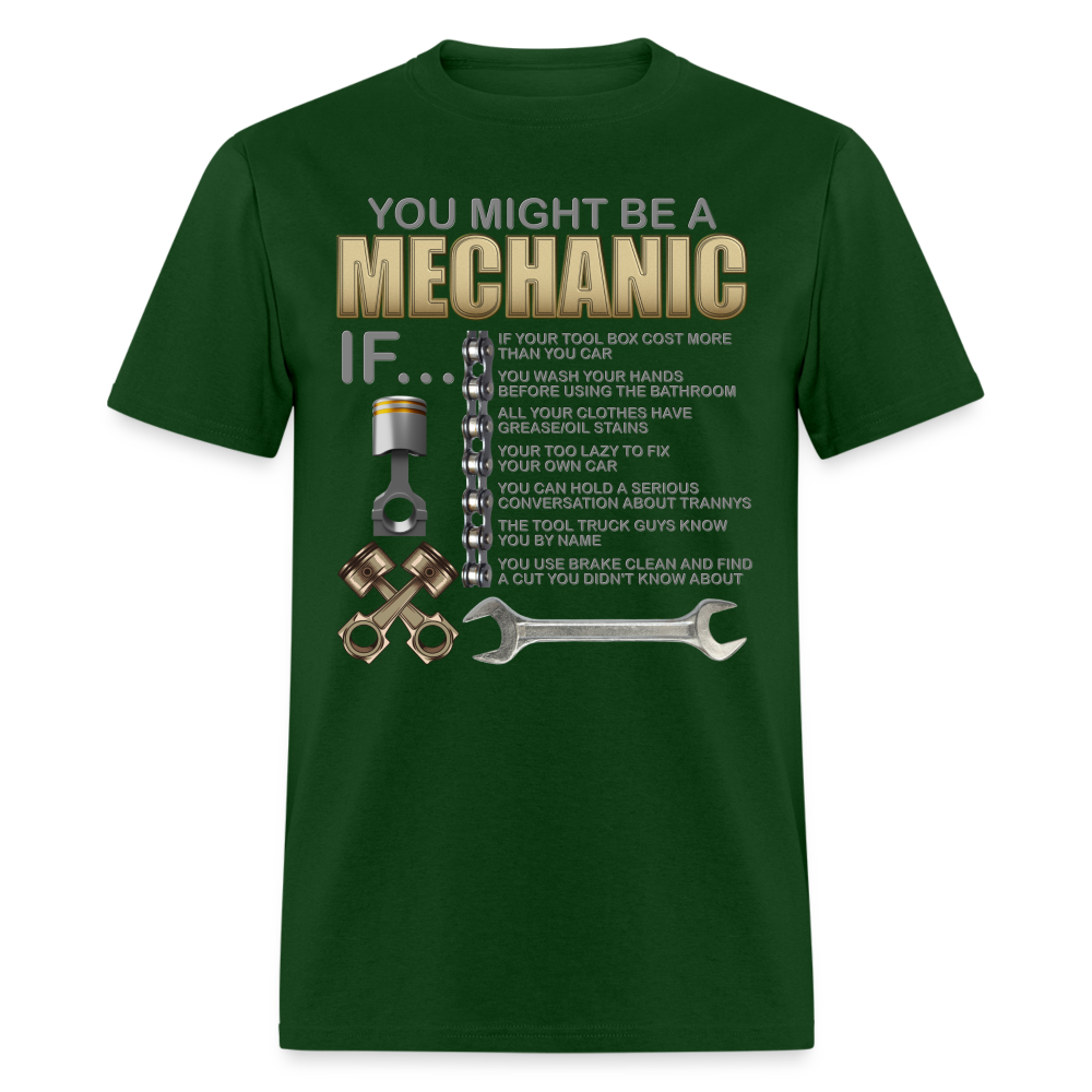 Mechanic Gift, Mechanic Shirt, You Might Be A Mechanic, Diesel Mechanic, Gift For Mechanic, Car Mechanic, Car Guy Shirt, Funny Dad Shirt - forest green