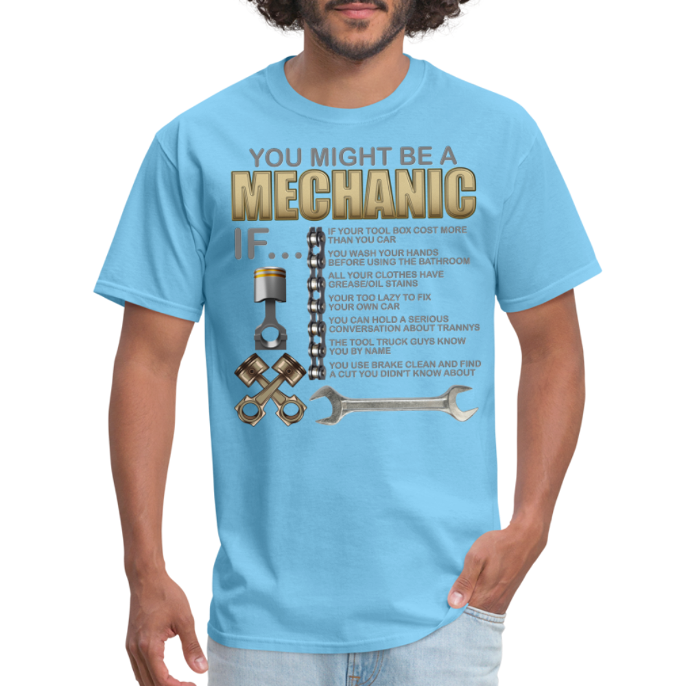 Mechanic Gift, Mechanic Shirt, You Might Be A Mechanic, Diesel Mechanic, Gift For Mechanic, Car Mechanic, Car Guy Shirt, Funny Dad Shirt - aquatic blue