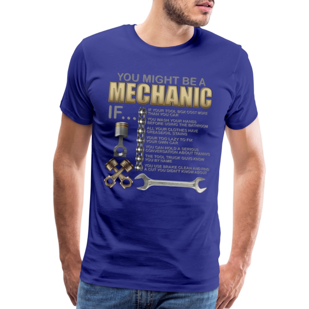 Mechanic Gift, Mechanic Shirt, You Might Be A Mechanic, Diesel Mechanic, Gift For Mechanic, Car Mechanic, Car Guy Shirt, Funny Dad Shirt - royal blue