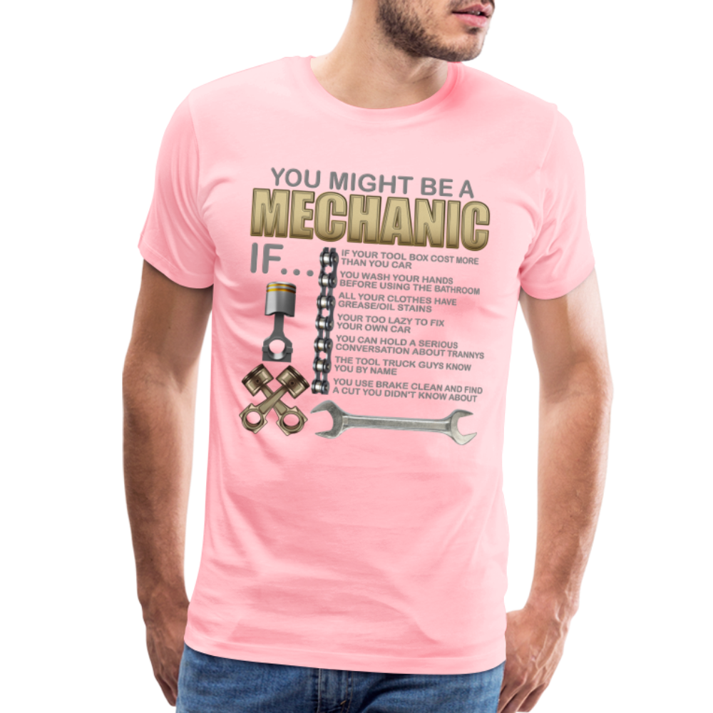 Mechanic Gift, Mechanic Shirt, You Might Be A Mechanic, Diesel Mechanic, Gift For Mechanic, Car Mechanic, Car Guy Shirt, Funny Dad Shirt - pink