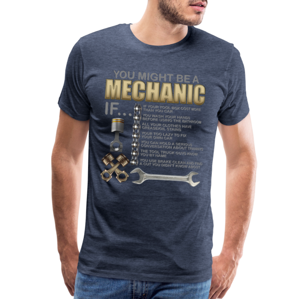 Mechanic Gift, Mechanic Shirt, You Might Be A Mechanic, Diesel Mechanic, Gift For Mechanic, Car Mechanic, Car Guy Shirt, Funny Dad Shirt - heather blue