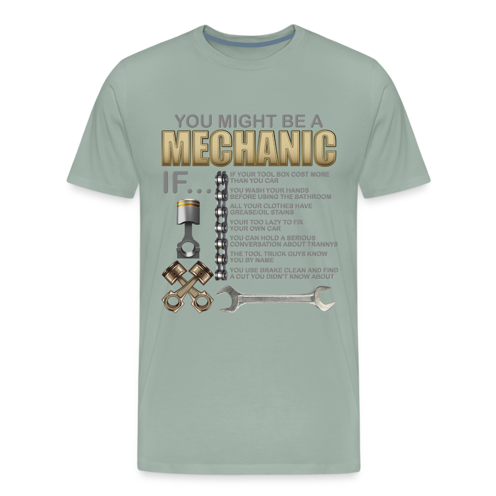 Mechanic Gift, Mechanic Shirt, You Might Be A Mechanic, Diesel Mechanic, Gift For Mechanic, Car Mechanic, Car Guy Shirt, Funny Dad Shirt - steel green