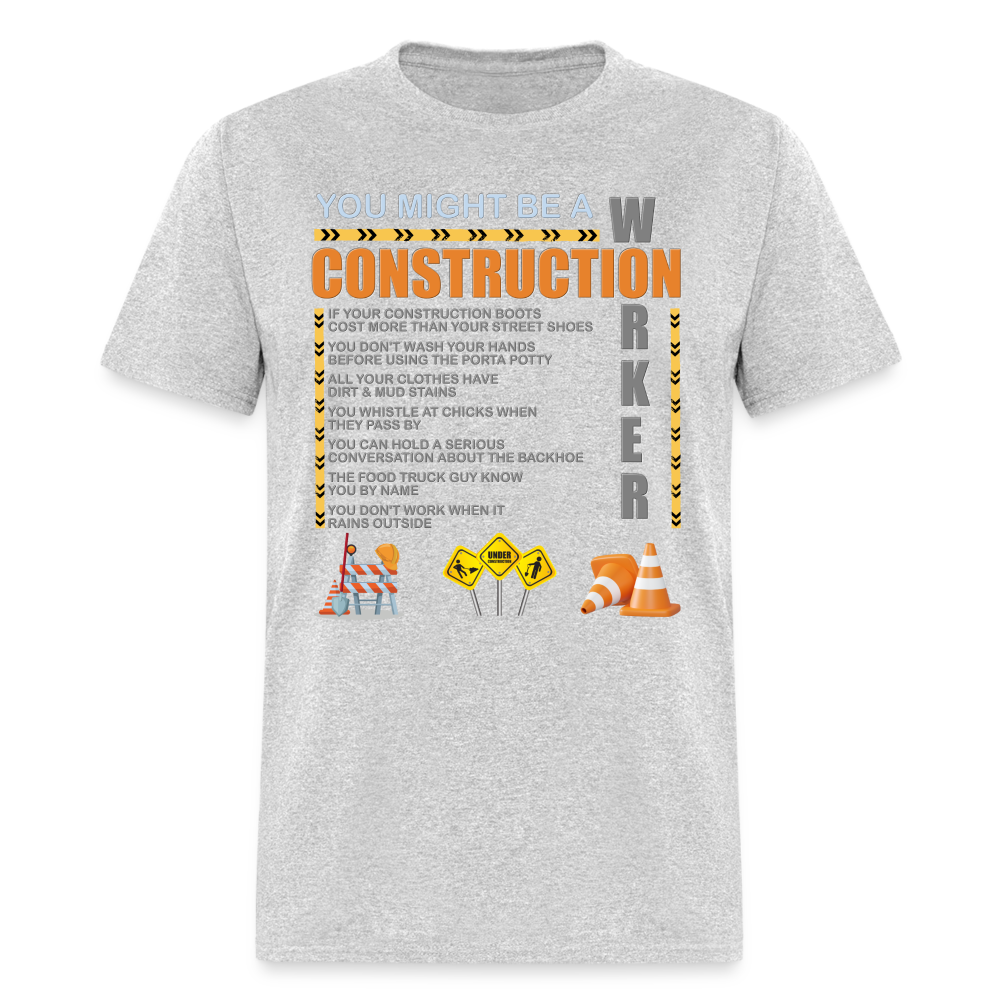 Construction Gift, Construction Crew, Construction Worker, You Might Be A, Construction Party, Construction Manager, Engineering Shirt, Dump Truck Shirt, Construction Theme, Funny Dad Shirt, Fathers Day Shirt - heather gray