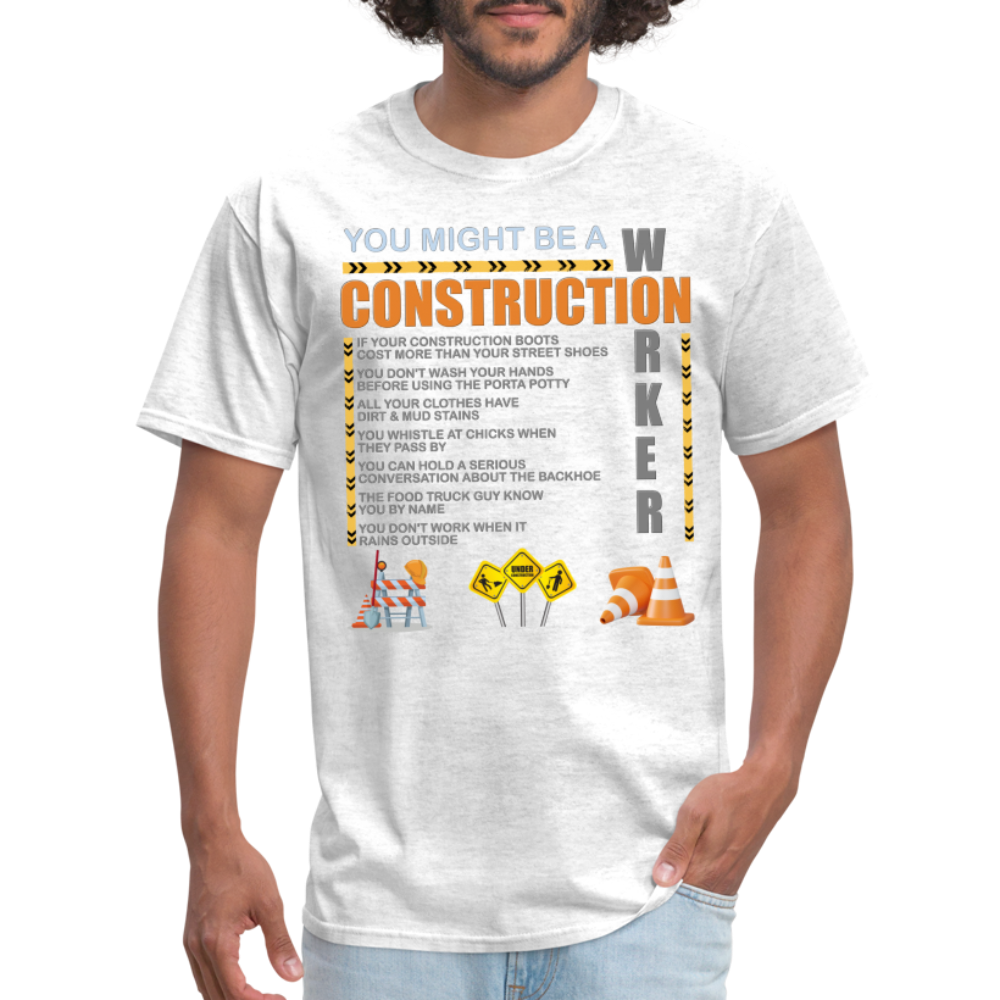 Construction Gift, Construction Crew, Construction Worker, You Might Be A, Construction Party, Construction Manager, Engineering Shirt, Dump Truck Shirt, Construction Theme, Funny Dad Shirt, Fathers Day Shirt - light heather gray