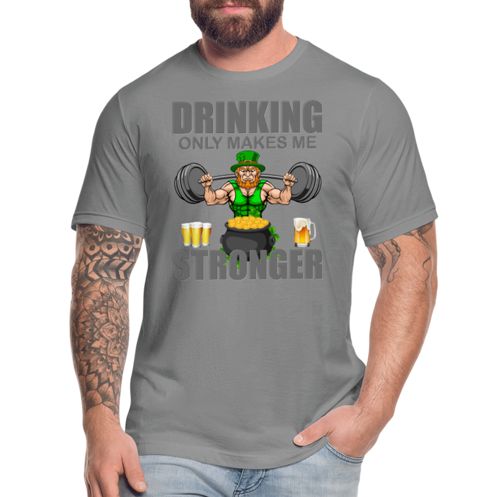 St Patrick Day Shirt, Shamrock Shirt, Drinking Only Makes Me Stronger, Irish Shirt, Lucky Shirt, St Patricks Shirt, St Patricks Day Tee, St Patricks Day Gifts - slate