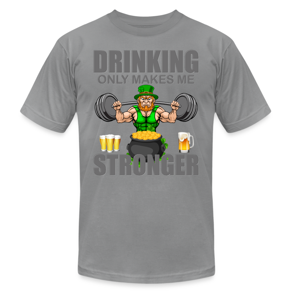 St Patrick Day Shirt, Shamrock Shirt, Drinking Only Makes Me Stronger, Irish Shirt, Lucky Shirt, St Patricks Shirt, St Patricks Day Tee, St Patricks Day Gifts - slate