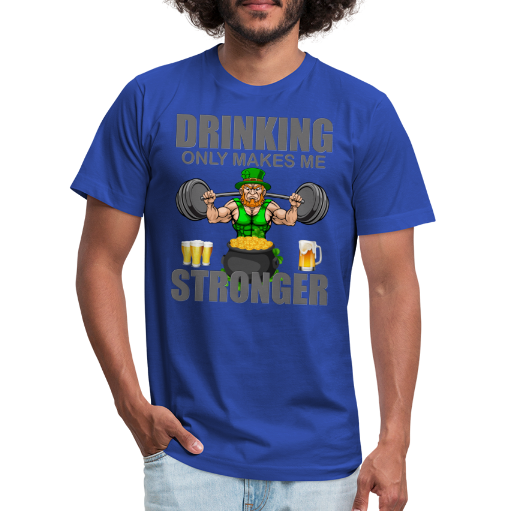St Patrick Day Shirt, Shamrock Shirt, Drinking Only Makes Me Stronger, Irish Shirt, Lucky Shirt, St Patricks Shirt, St Patricks Day Tee, St Patricks Day Gifts - royal blue