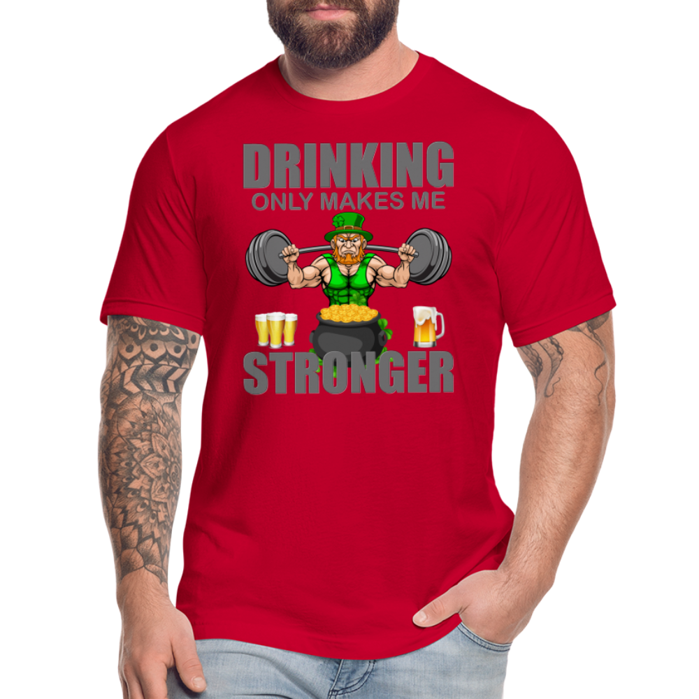 St Patrick Day Shirt, Shamrock Shirt, Drinking Only Makes Me Stronger, Irish Shirt, Lucky Shirt, St Patricks Shirt, St Patricks Day Tee, St Patricks Day Gifts - red