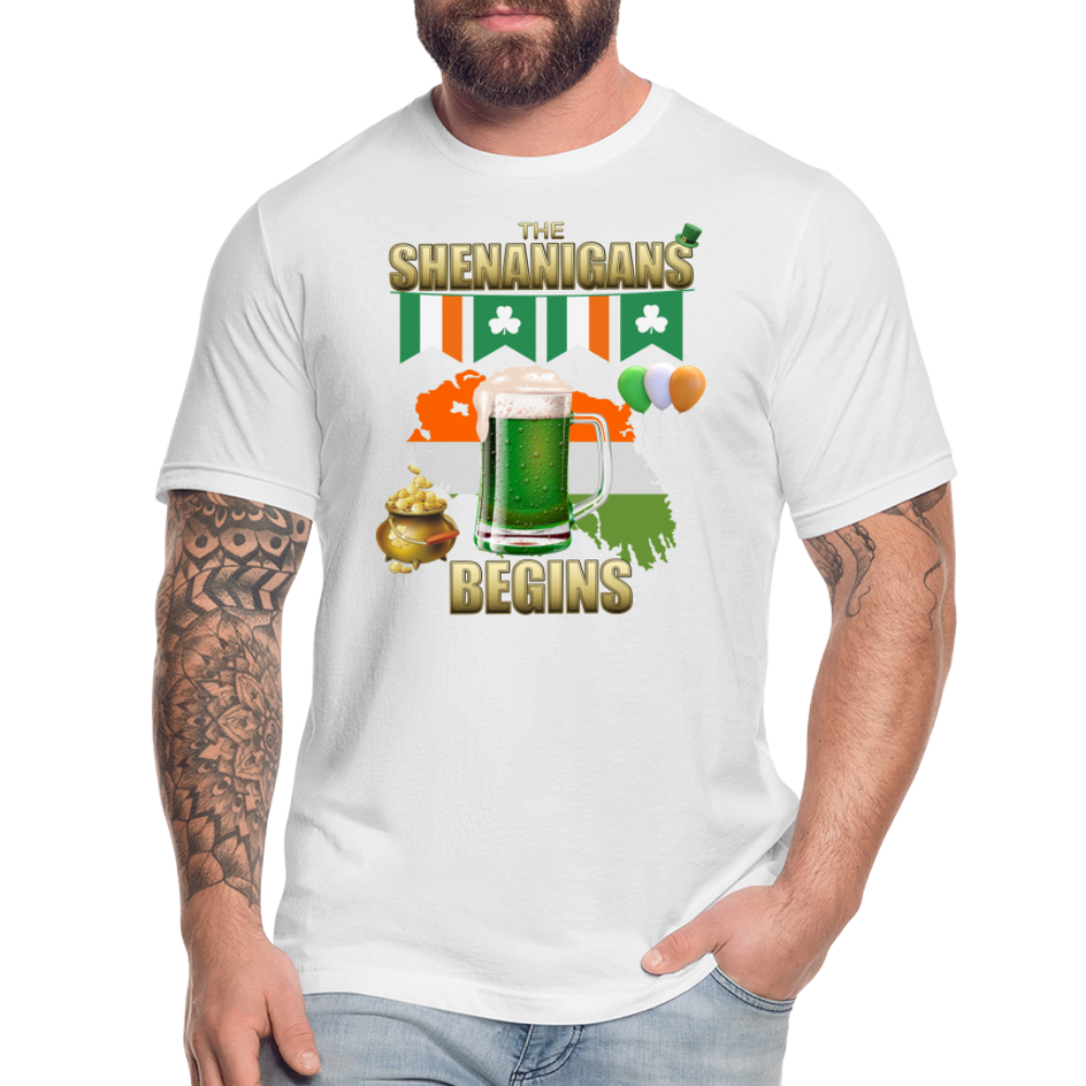 The Shenanigans Begins, St Patrick Day Shirt, Shamrock Shirt, Irish Shirt, Lucky Shirt, St Patricks Shirt, St Patricks Day Tee, St Patricks Day Gifts - white