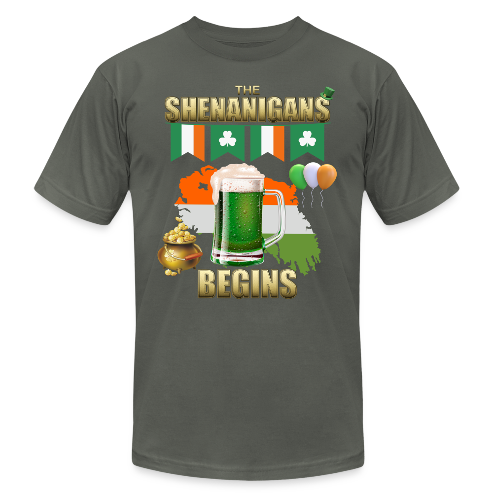 The Shenanigans Begins, St Patrick Day Shirt, Shamrock Shirt, Irish Shirt, Lucky Shirt, St Patricks Shirt, St Patricks Day Tee, St Patricks Day Gifts - asphalt