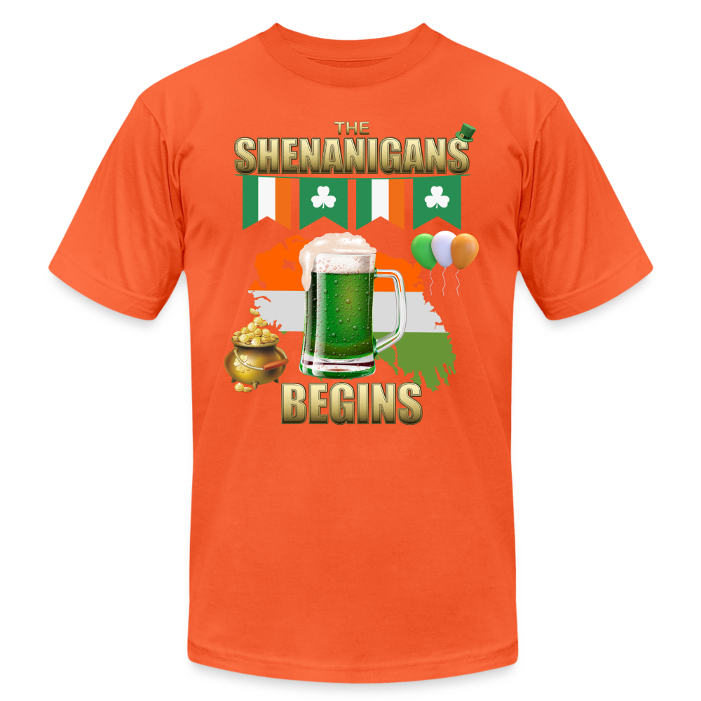 The Shenanigans Begins, St Patrick Day Shirt, Shamrock Shirt, Irish Shirt, Lucky Shirt, St Patricks Shirt, St Patricks Day Tee, St Patricks Day Gifts - orange