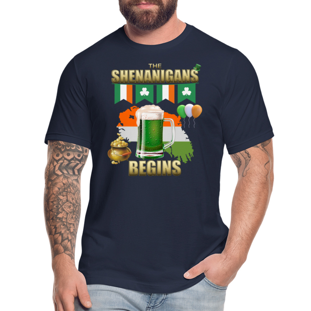 The Shenanigans Begins, St Patrick Day Shirt, Shamrock Shirt, Irish Shirt, Lucky Shirt, St Patricks Shirt, St Patricks Day Tee, St Patricks Day Gifts - navy
