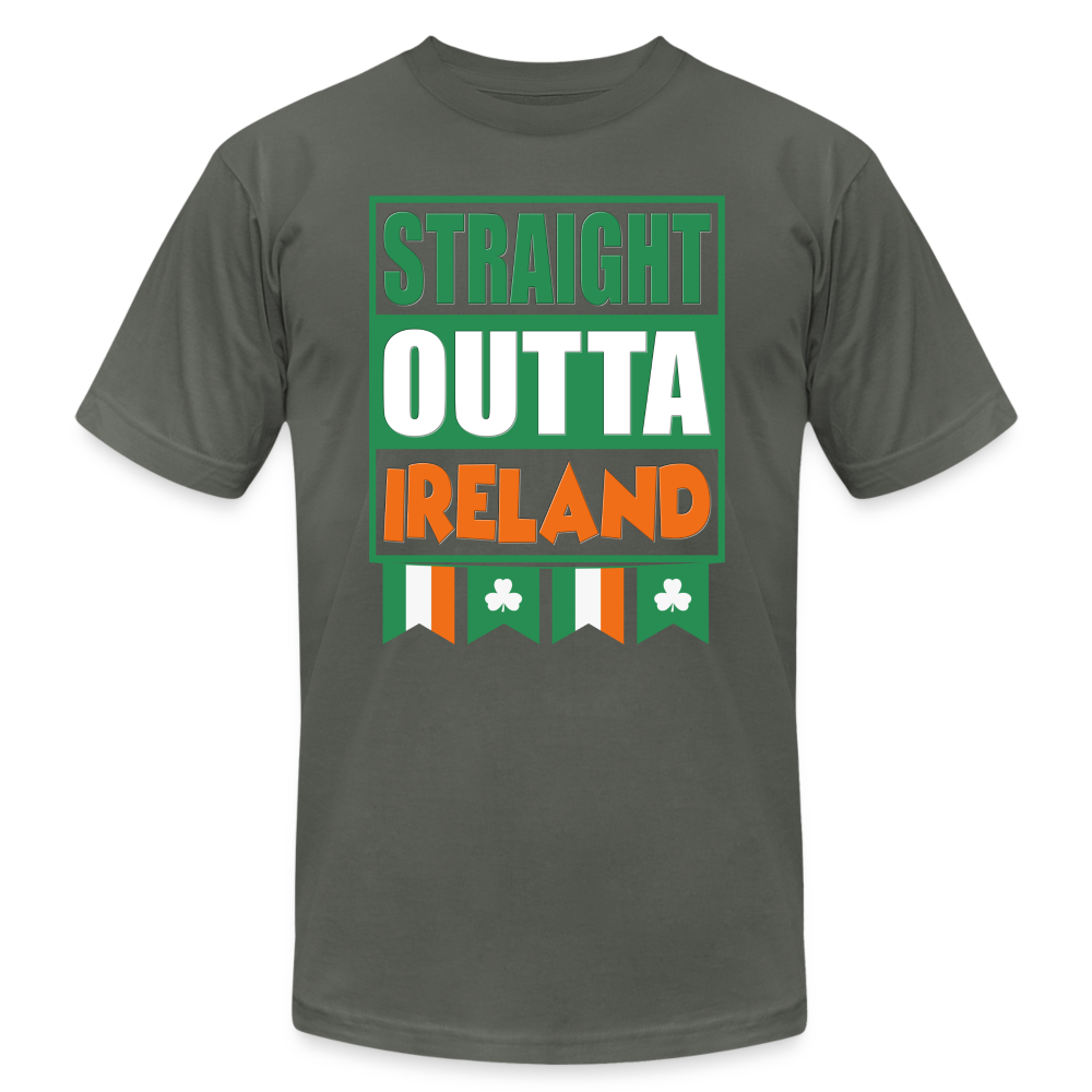 Straight Outta Ireland, St Patrick Day Shirt, Shamrock Shirt, Irish Shirt, Lucky Shirt, St Patricks Shirt, St Patricks Day Tee, St Patricks Day Gifts - asphalt