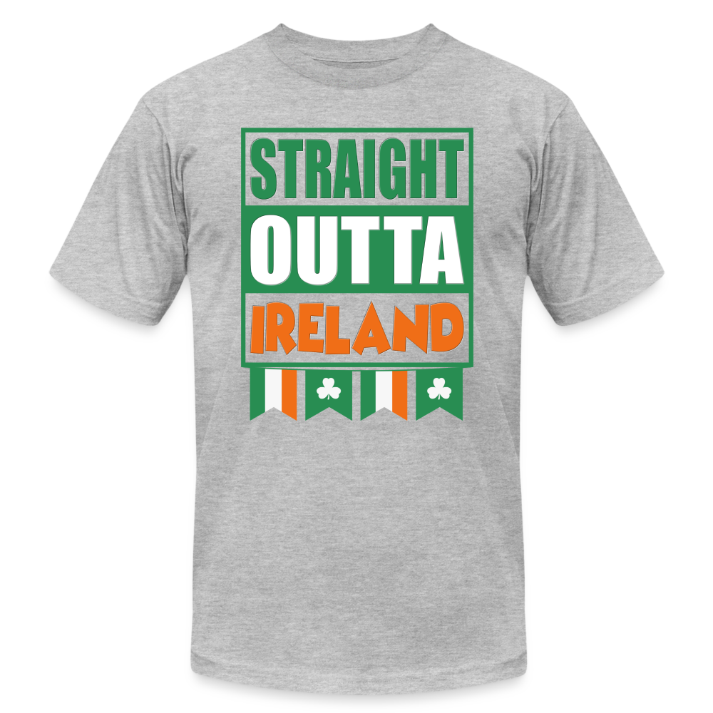 Straight Outta Ireland, St Patrick Day Shirt, Shamrock Shirt, Irish Shirt, Lucky Shirt, St Patricks Shirt, St Patricks Day Tee, St Patricks Day Gifts - heather gray